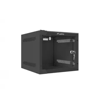 Szafa rack naścienna LANBERG 10 inch 4U (280x310, czarna)