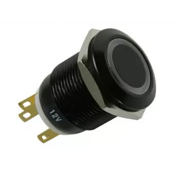 Computer case part Lamptron LAMP-SW1912L-H — stalowy czarny, średnica 2.2 cm, pojedyncza sztuka