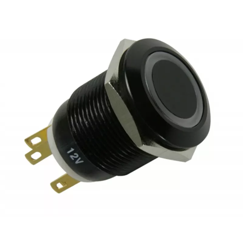 Computer case part Lamptron LAMP-SW1912L-H — stalowy czarny, średnica 2.2 cm, pojedyncza sztuka