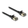 Kabel sieciowy DeLOCK RJ45 Cat.8.1 F/FTP cienki Pro 5m Czarny