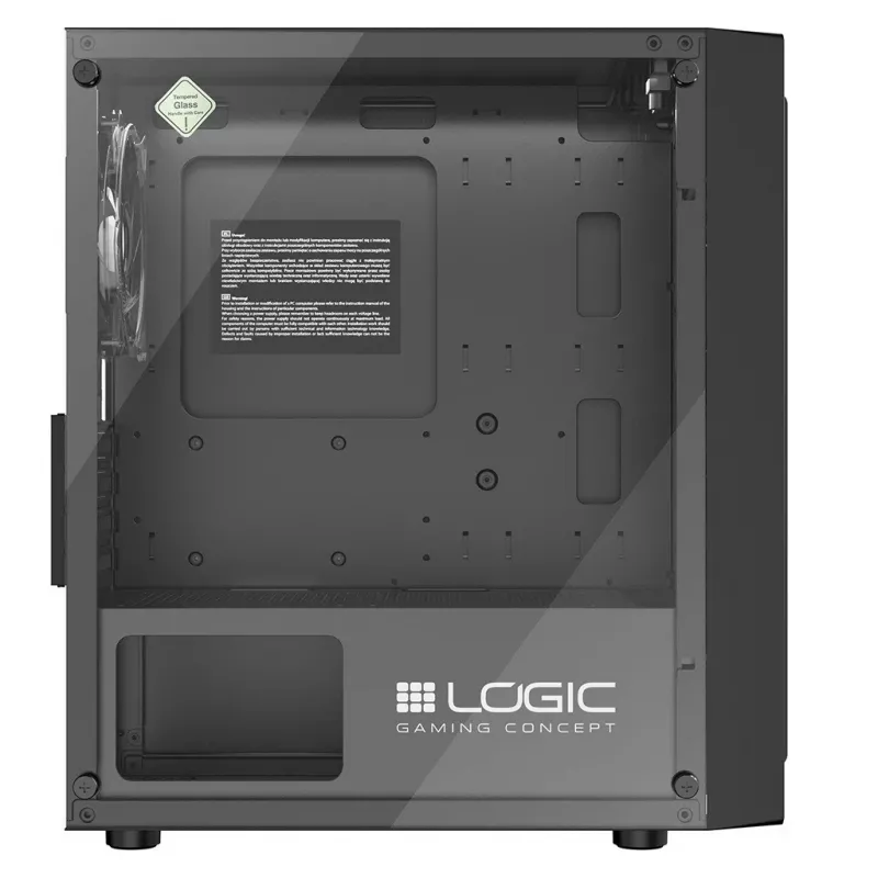 Logic Atos ARGB Mini USB 3.0 obudowa Micro Tower, czarna (AM-ATOS-10-0000000-0002)