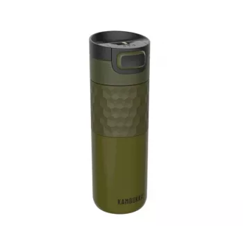 Kubek termiczny Kambukka Etna Grip 500 ml, stal nierdzewna próżniowa, zabezpieczenie przed rozlaniem, zielony, średnica 7,1 cm
