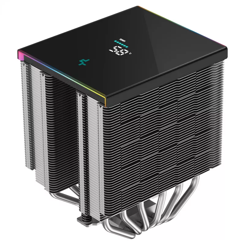 Chłodnica powietrza CPU DeepCool AK620 Digital SE, dwuwieżowa, 6x rurki cieplne Ø6mm, 2x wentylatory 120mm PWM, RGB, wysokość 161 mm