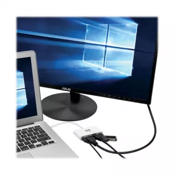 Adapter wieloportowy USB-C - HDMI, port USB 3.2 Gen 1, Gigabit Ethernet, ładowanie PD 60W, HDCP, biały U444-06N-HGU-C
