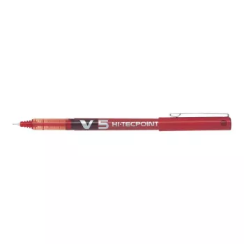 Pilot V5 HiTec Czerwone 0,5 mm Długopisy z Czerwonym Tuszem 12 szt.