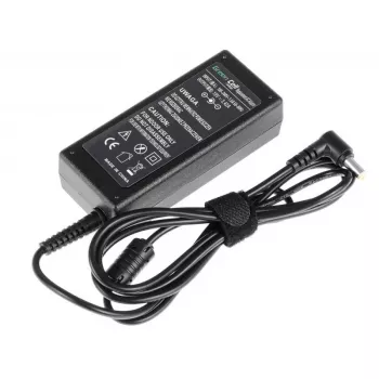 Zasilacz sieciowy zielony Cell AD01P — 60 W, 19 V 3.42 A, wewnętrzny zasilacz do laptopa, czarny