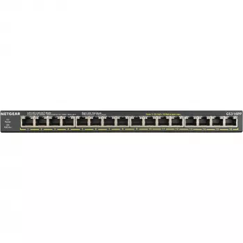 NETGEAR GS316PP Niezarządzalny Gigabit Ethernet (10/100/1000) Power over Ethernet (PoE) Czarny
