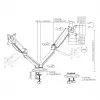 Uchwyt biurkowy Sbox LCD-S024-2 (17-32/2x2-9kg/100x100)