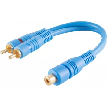 Kabel audio RCA 2 x RCA ShiverPeaks BS40053 0,2 m niebieski