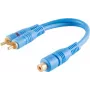 Kabel audio RCA 2 x RCA ShiverPeaks BS40053 0,2 m niebieski