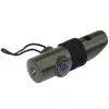 Wielofunkcyjny gwizdek survivalowy Mil-Tec SP.22073 — 6-w-1 oliwkowy, kompas, termometr, lusterko, lupa, światło, 100×35×30 mm
