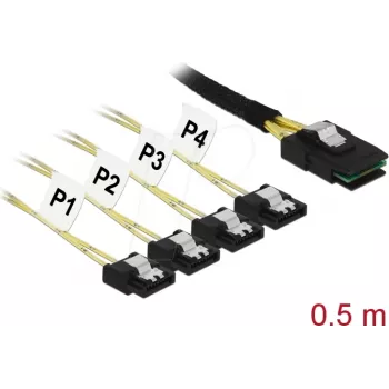 Kabel DeLOCK 85800 Mini SAS SFF-8087 0,5 m czarny