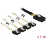 Kabel DeLOCK 85800 Mini SAS SFF-8087 0,5 m czarny