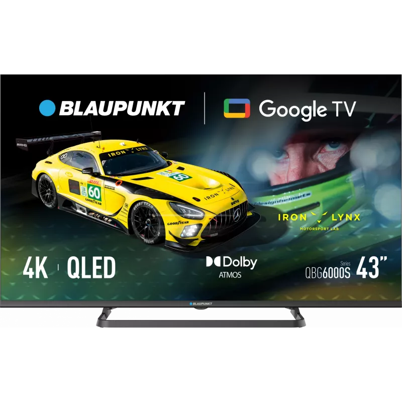 Blaupunkt QLED TV | 43QBG6000S | 43 | Smart TV | Google TV | Czarny