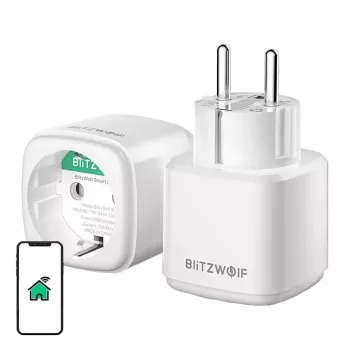 Smart socket BlitzWolf BW-SHP15 ZigBee 3680W — in-wall Wi‑Fi/ ZigBee Kompatybilny power outlet