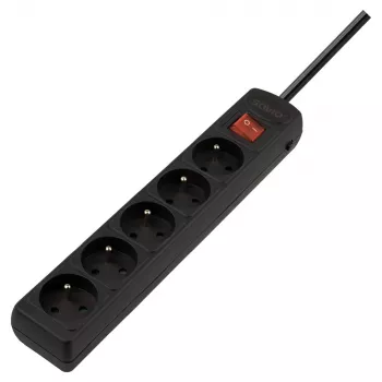 Listwa zasilająca SAVIO LZ-17 — 5 gniazd, kabel 3 m, gniazda z uziemieniem