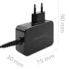 Qoltec 52386 GaN POWER PRO ładowarka | 1xUSB-C | 65W | 5-20V | 3-3.25A | Czarny