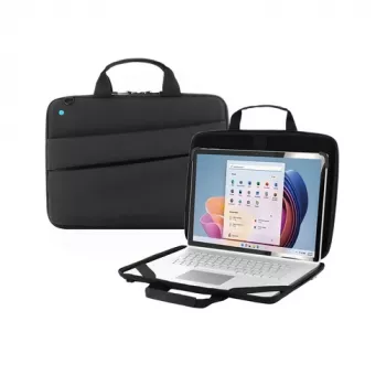 Mobilis THE ONE - etui na notebooka - clamshell, 20% z recyklingu - wytrzymałe - 12.5 - 35,60 cm (14) - czarny (003067)