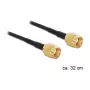 Kabel koncentryczny DeLOCK 88475 0.32m RP-SMA złoty czarny
