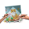 Zestaw do malowania Ravensburger CreArt Do it together — kot, wspólny zestaw farb