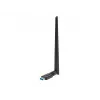 Karta WLAN wewnętrzna LANBERG NC-1200-WIE — Dwuzakresowy adapter USB WLAN, RTL8812BU, do 1200 Mbit/s, zewnętrzne anteny 2x2 (5 dBi), czarny