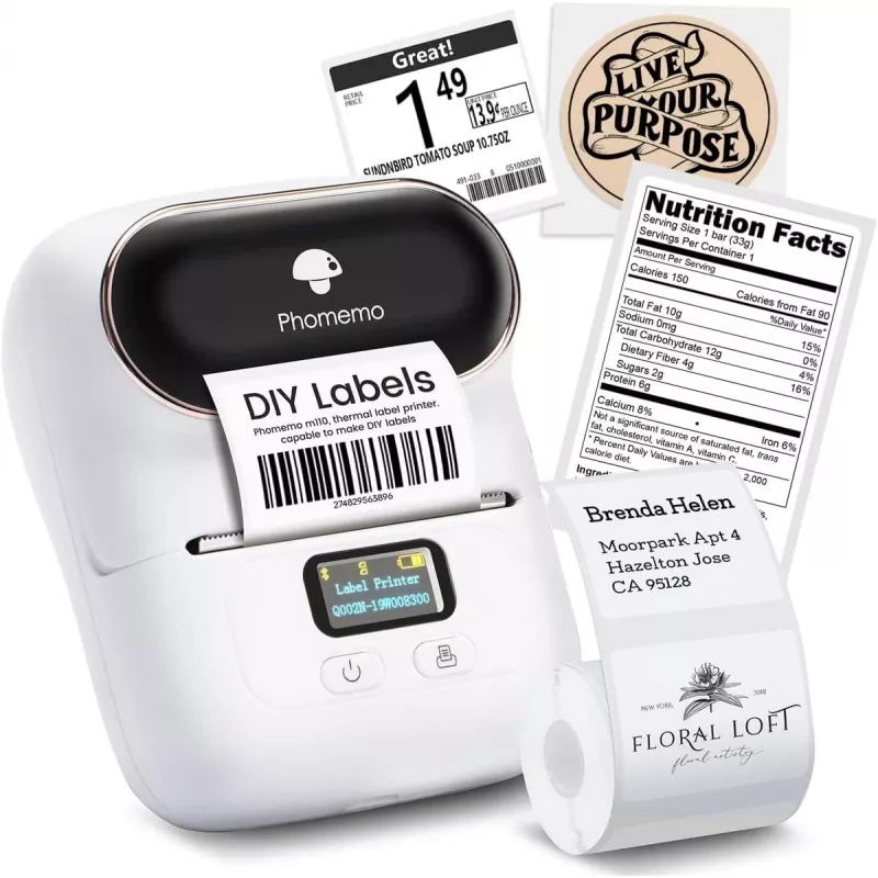 Extralink Mini Printer Labeler | Mini drukarka | Biały
