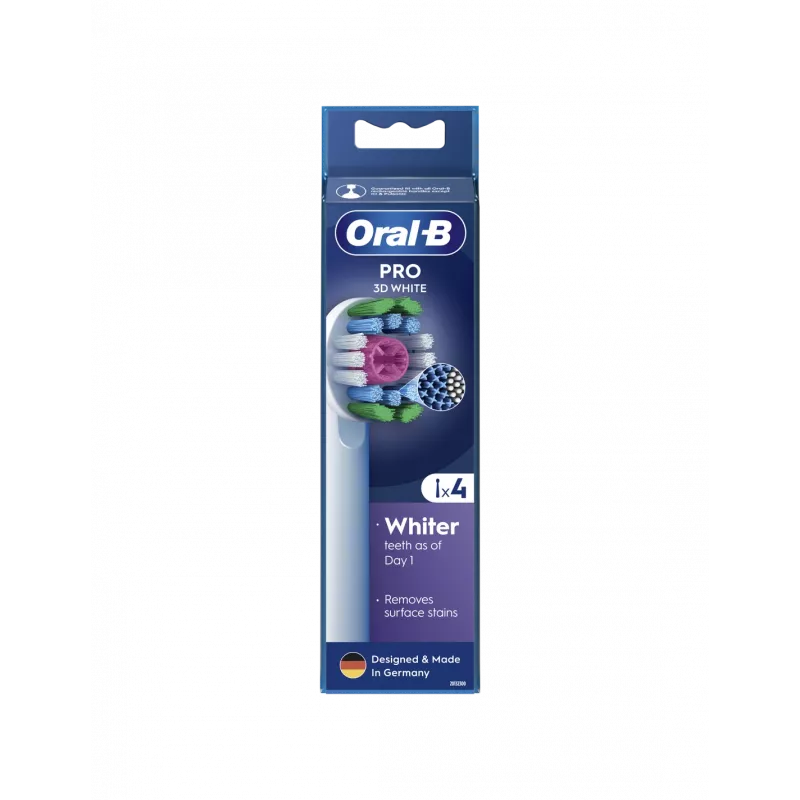 Oral-B EB18-4 3D White końcówki szczoteczki, 4 szt.