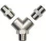 Adapter sprzęgający 2-drogowy 3M, 3/8 cala żeński na 3/8 cala męski — model Aircare 7000042680