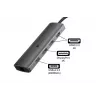 Koncentrator interfejsów Alcasa HUB-C001A USB Type-C 5000 Mbit/s Antracyt