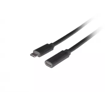 Kabel USB LANBERG CA-USBE-20CC-0015-BK USB-C na USB-C 1,5 m, USB 3.2 Gen 1 (5 Gbit/s), pozłacane styki, czarny