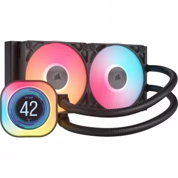 Chłodzenie powietrzne Corsair iCUE LINK TITAN 240 RX LCD 12 cm czarny 300–2100 RPM