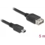 DeLOCK Kabel USB USB 2.0 5m Mini-USB B USB A Czarny