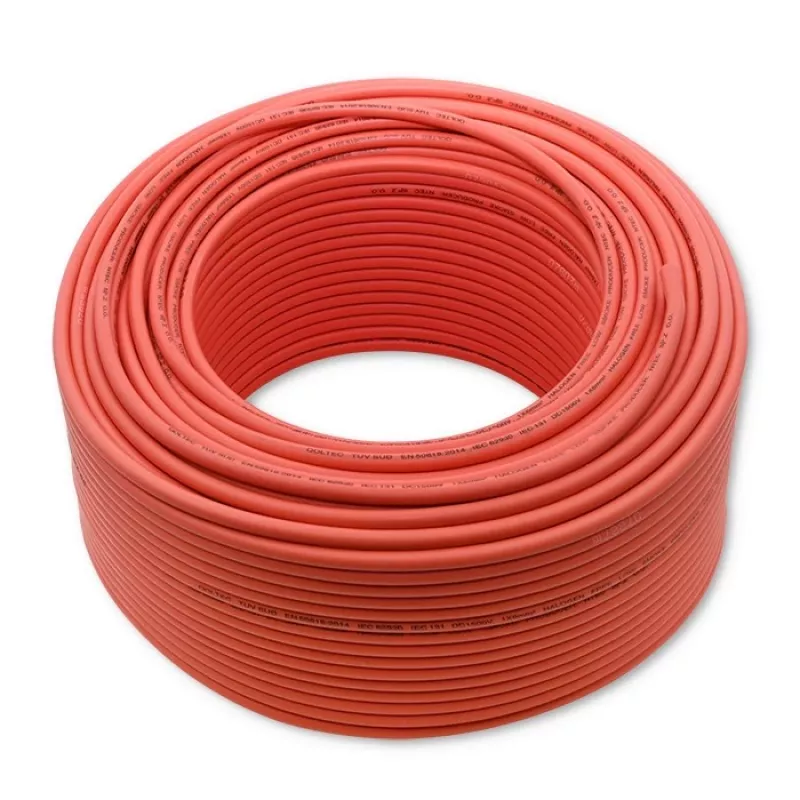 Kabel solarny QOLTEC 53852 6 mm², rolka 100 m, czerwony