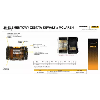 DEWALT FLEXTORQ ZESTAW BITÓW 28szt. /MCALREN