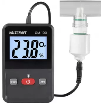 VOLTCRAFT OM-100 Miernik tlenu 0 - 100 % Miernik tlenu skalibrowany fabrycznie (bez certyfikatu) (VC-12870870)