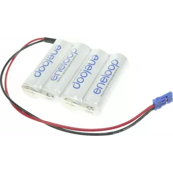 Panasonic akumulator 4 Mignon (AA) Kabel, Wtyczka NiMH eneloop Reihe F1x4 Graupner 4,8 V 1900 mAh (124006)