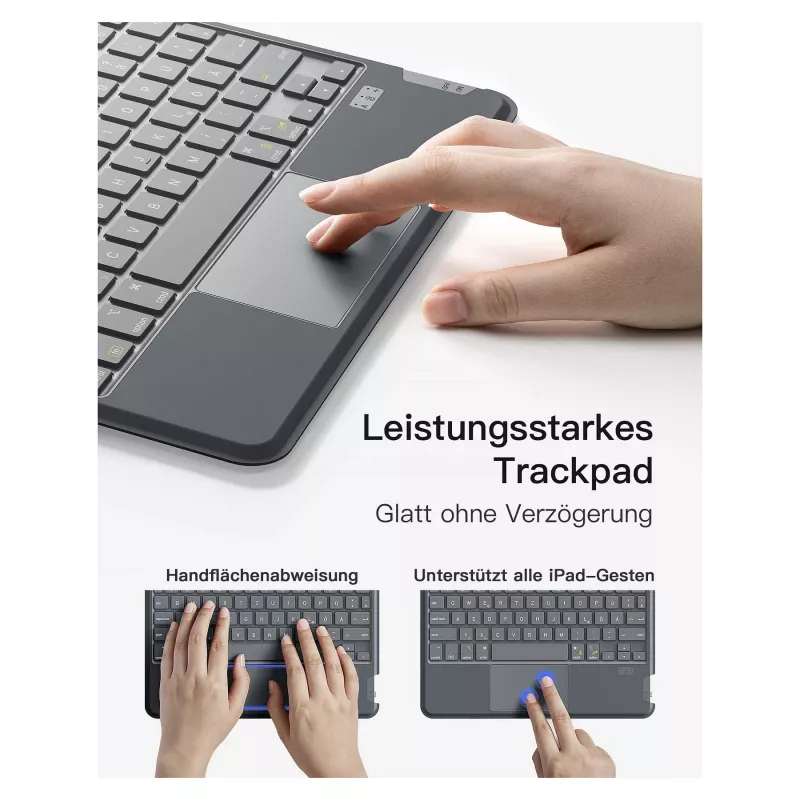 inateck Klawiatura iPad 11 iPad 10. Gen. Com. QWERTZ szary