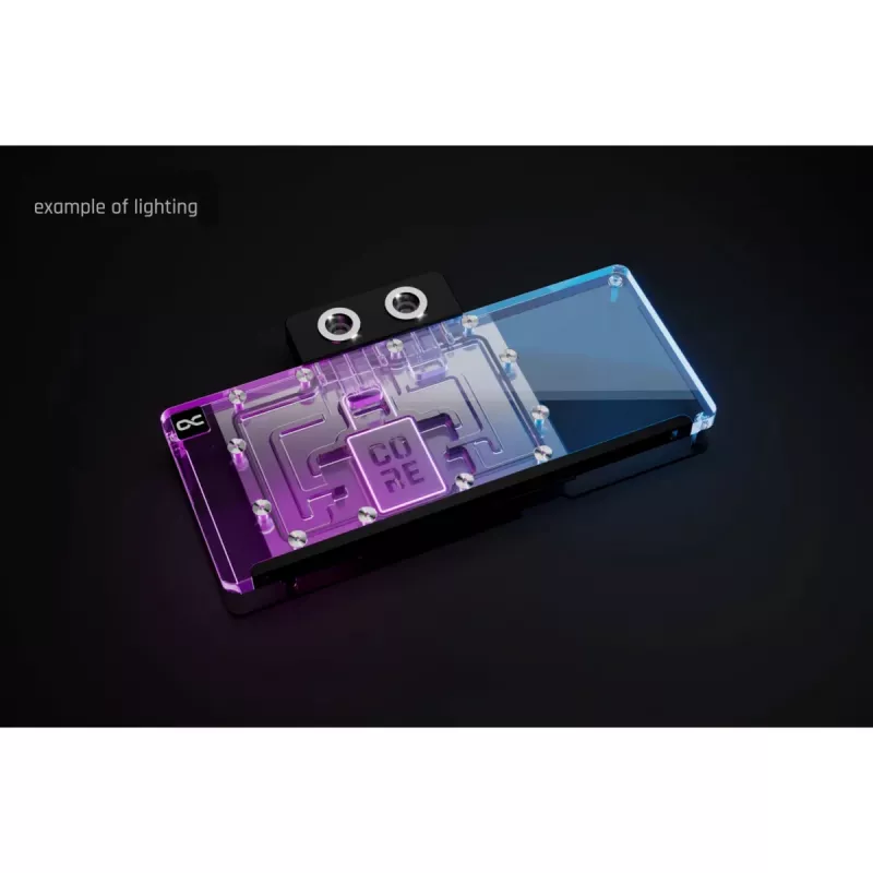 Blok chłodzący Alphacool Core RX 9070 XT Mercury przezroczysty chrom z backplate'em