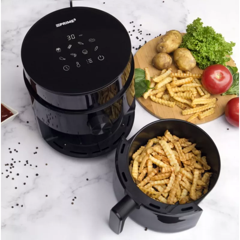 Frytkownica beztłuszczowa PRIME3 SAF31 – 2,5 l, 1200 W, gorące powietrze, czarna