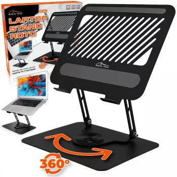 Stojak na laptopa MEDIA-TECH MT2662 — regulowana wysokość, składany, aluminiowy, do laptopów 10–17 cali