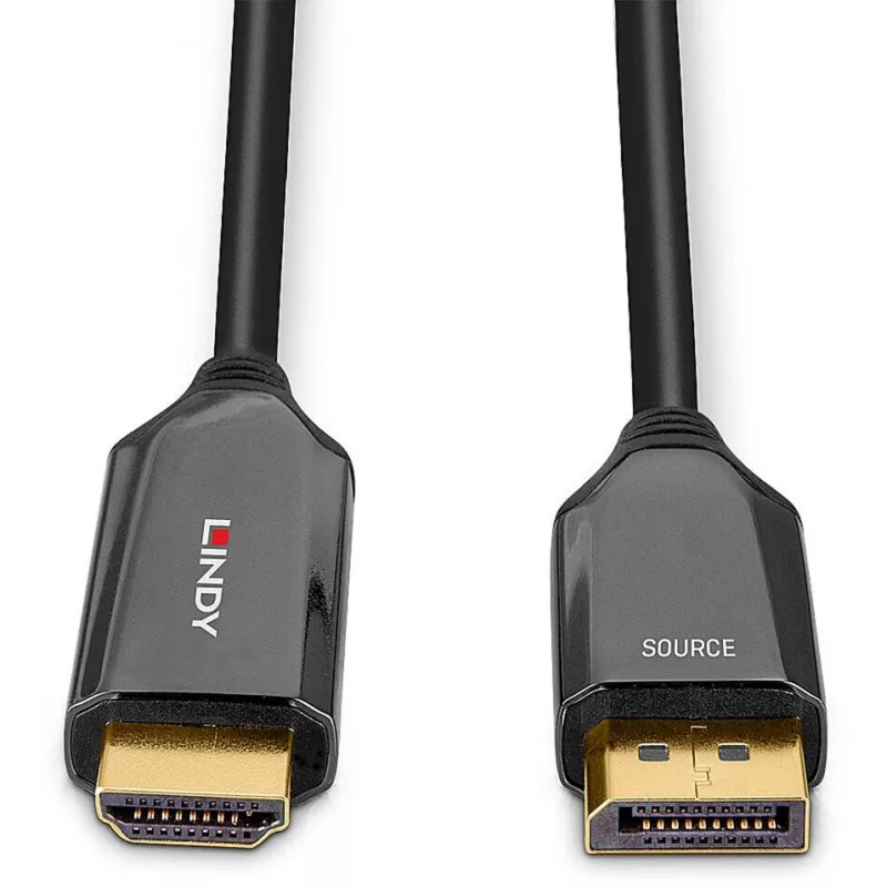 Kabel Lindy Active DisplayPort 1.4 na HDMI 8K60, 3 m, DisplayPort, HDMI, męski, męski, prosty