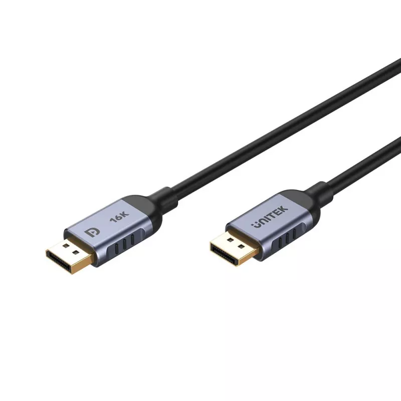 UNITEK C1628GY01-1.5M kabel DisplayPort Czarny, Szary