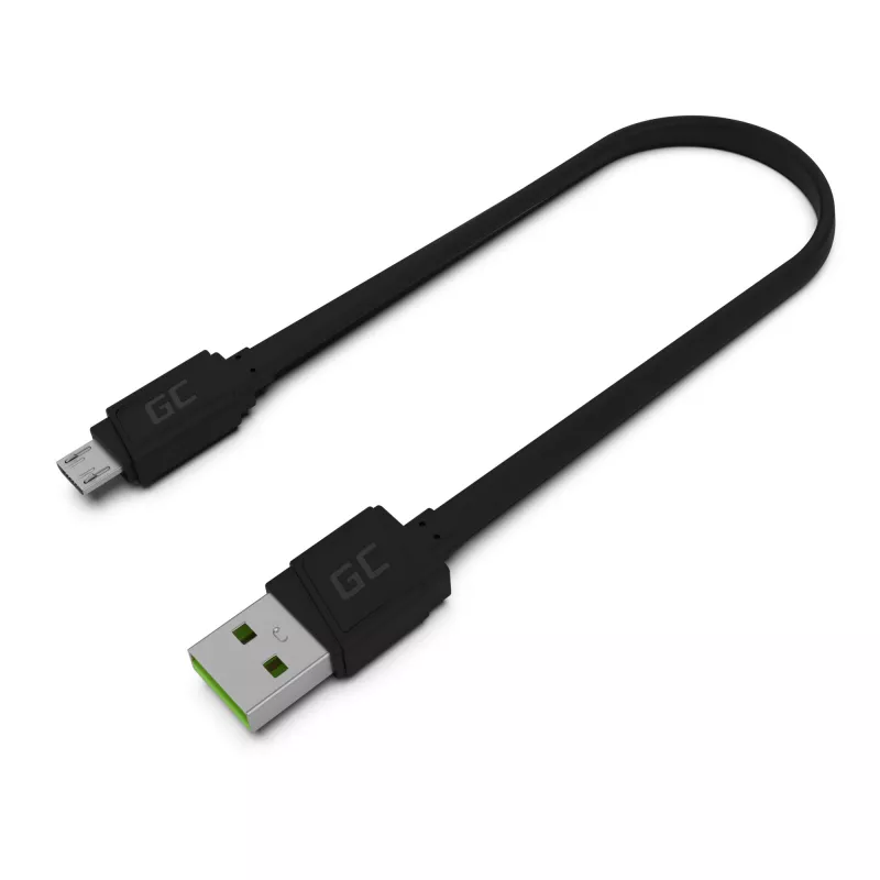Matowy płaski kabel - USB-A do Micro-USB