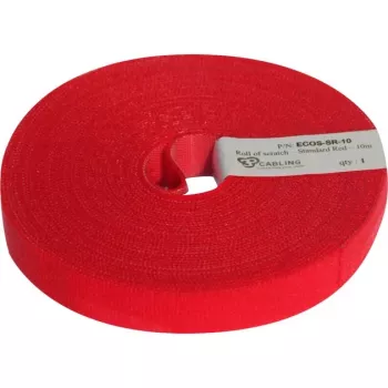 Taśma do znakowania kabli Patchsee ECO-Scratch 10 m, czerwona, szerokość 19 mm