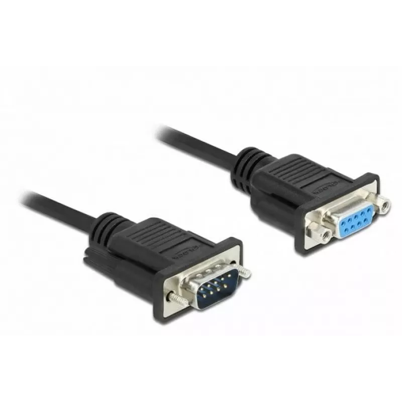 Kabel szeregowy DeLOCK 86598 Czarny 5m RS-232 Sub-D9