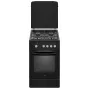 Kuchenka gazowa MPM MPM-56-KGF-21/B — 4-palnikowa stal nierdzewna, piekarnik 54 L, sterowanie pokrętłami