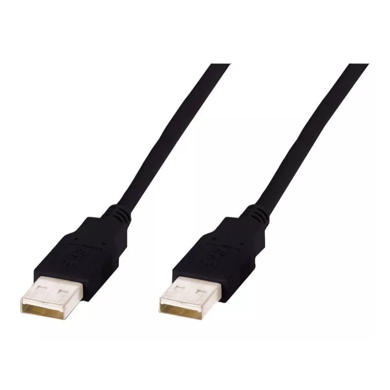 Kabel połączeniowy USB Assmann. typ A M/M. 3,0 m. kompatybilny z USB 2.0. UL. czarny (AK-300100-030-S)