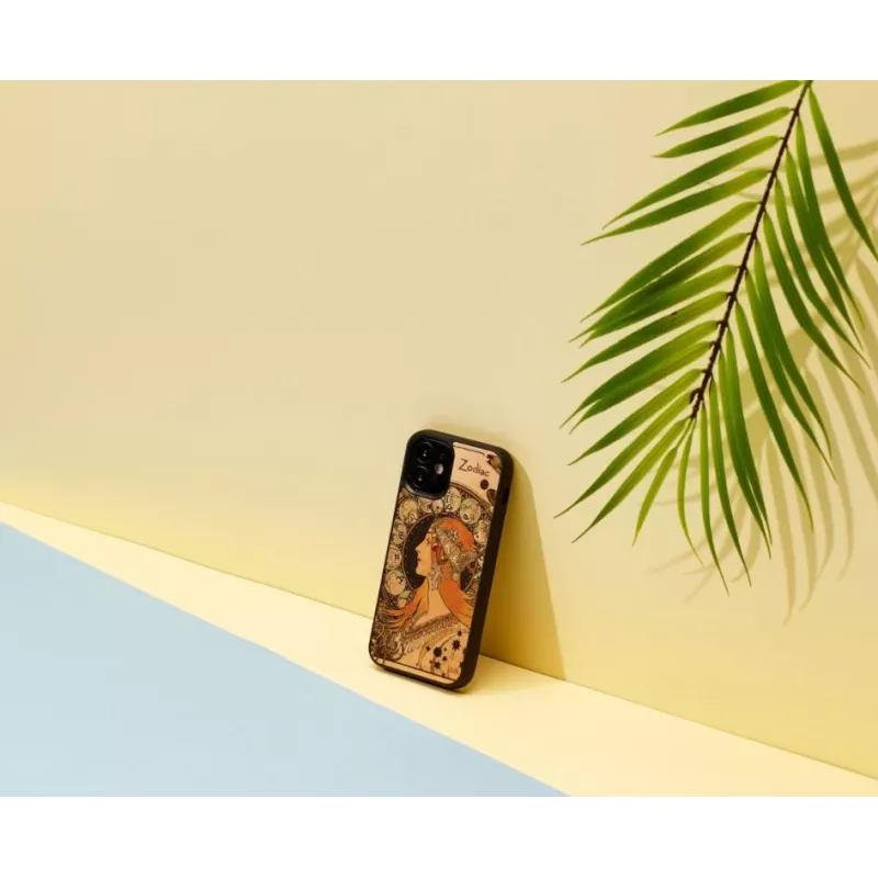 Etui na telefon Man and Wood do iPhone 12 mini — seria Zodiac, czarne