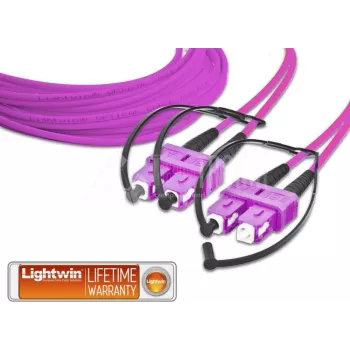 Lightwin LDP-50 SC-SC 2.0 OM4 kabel światłowodowy 2 m magenta (LDP-50 SC-SC 2.0 OM4)