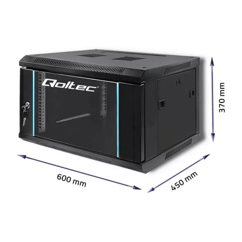Qoltec 54462 Szafa RACK 19 | 6U | 600 x 370 x 450